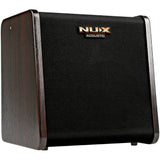 NUX Stageman II AC-80 Bluetooth Portable Acoustic Guitar Amplifier Bundle with Polsen HPC-A30-MK2 Studio Monitor Headphones, Kopul 10' Instrument Cable, and Fender 12-Pack Picks