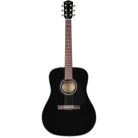 Fender Acoustic Guitar CD-60 Dreadnought V3 Classic Design with Rounded Walnut Fingerboard  Includes Hard-Shell Case