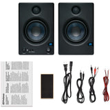 PreSonus Eris E5 BT 5.25" Active Media Reference Monitors with Bluetooth (Pair) Bundle with Auray IP-S Isolation Pad (Small, Single) and 10' TRS Audio Cable