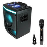 Gemini Sound GPK-800 – 2400W Home Karaoke Party Speaker with Bluetooth, USB & FM Radio Bundle with Gemini GMU-M100 Handheld UHF Wireless Microphone System with Plug-In Receiver