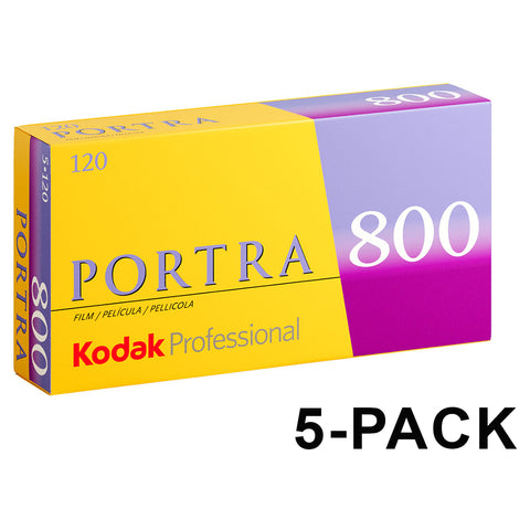 Kodak 812 7946 Professional Portra 800 Color Negative Film 120 (ISO 800) 5 Roll Pack