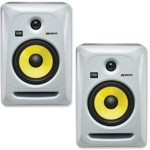 KRK RP6G3W-NA Rokit 6 Generation 3 Powered Studio Monitor - White - Pair