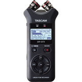 Tascam DR-07X Stereo Handheld Digital Audio Recorder with HLM72 In-Ear Headphones, Tripod & Mini Stereo Cable Bundle