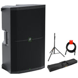 Mackie Thump215 1400W 15" Powered PA Loudspeaker System Bundle with Auray Speaker Stand and 51" Stand Bag plus 20" XLR-XLR Cable