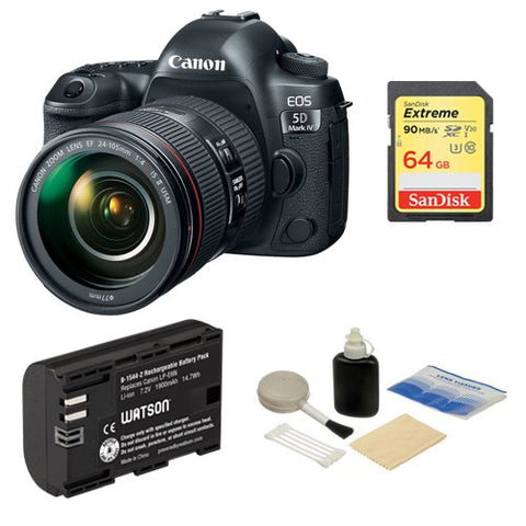 Canon EOS 5D Mark IV DSLR Camera with 24-105mm f/4L II Lens Bundle