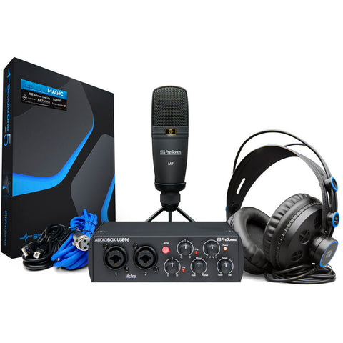 PreSonus AudioBox 96 Studio Complete Hardware/Software Recording Bundle (25th Anniversary Black)