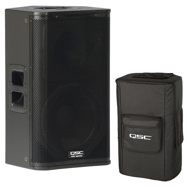 QSC KW122 1000W 12" Active 2-Way Loudspeaker/Stage Monitor Bundle with QSC KW122 Padded Speaker Cover