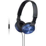 Heil Sound The Fin Dynamic Chrome Vocal Microphone (Blue LEDs) with Sony MDR-ZX310AP ZX Series Stereo Headset