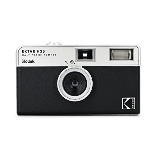 KODAK EKTAR H35 Half Frame Film Camera, 35mm, Reusable, Focus-Free, Lightweight, Easy-to-Use (Black) (Film & AAA Battery are not Included)