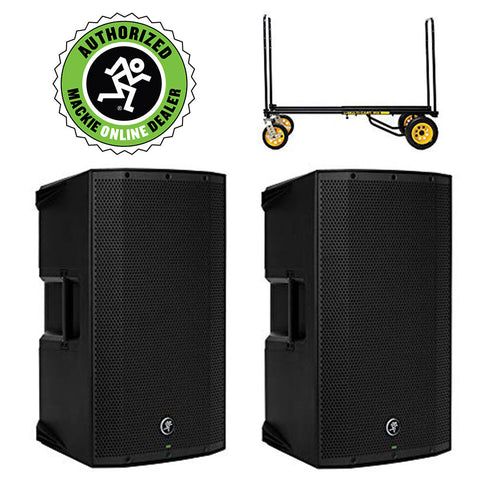 Mackie Thump15A 1300W 15" Powered Loudspeaker (Duo) with Rock-n-Roller MultiCart R12RT All-Terrain Bundle