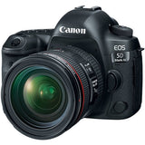 Canon EOS 5D Mark IV DSLR Camera with 24-70mm f/4L Lens Kit plus Extra LP-E6N Lithium-Ion Battery Pack, DSLR Shoulder Bag, 64GB Memory Card, Circular Polarizer & UV Filter Kit