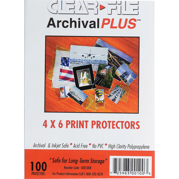 ClearFile Print Protector (4 x 6", 100-Pack)