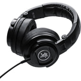 Mackie MC-250 Closed-Back Over-Ear Reference Headphones with Headphone Holder & 25' Stereo Extension Cable Bundle