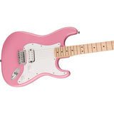 Squire Sonic Stratocaster HT H Electric Guitar, Flash Pink Bundle with Fender FE620 Electric Guitar Gig Bag, Professional Instrument Cable 10' and Fender Classic Celluloid Guitar Picks 351 Shape