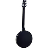 Ortega Guitars Raven Series 6-String Acoustic-Electric Banjo w/Bag, Right (OBJE350/6-SBK)
