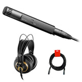 Sennheiser MKH 50 P48 Microphone with AKG K 240 Studio Pro Headphones & XLR-XLR Cable Bundle