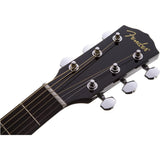 Fender Acoustic Guitar CD-60 Dreadnought V3 Classic Design with Rounded Hard-Shell Case, Fender Logo Guitar Strap Black, Fender 12-Pack Celluloid Picks, and Cable