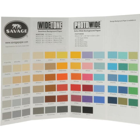 Savage Color Chart for Background Paper