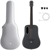 Lava Music ME 3 38" Touchscreen Acoustic Electric SmartGuitar with Gig Bag (Gray)