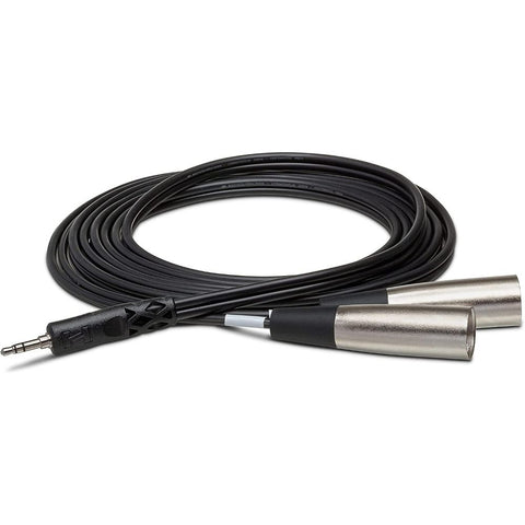 Hosa Technology Stereo Mini-Phone (3.5mm) Male to 2 XLR Male Y-Cable - 6.6'