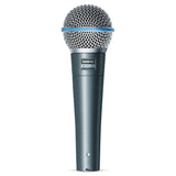 Shure Beta 58A Supercardioid Dynamic Microphone with Wide Mouth Case, Mic Sanitizer Spray & XLR Cable Bundle