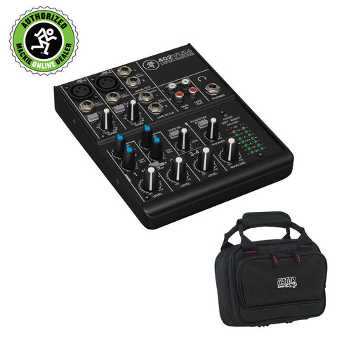 Mackie 402VLZ4 4-Channel Ultra-Compact Mixer with G-MIXERBAG-0608 Padded Nylon Mixer/Equipment Bag Kit