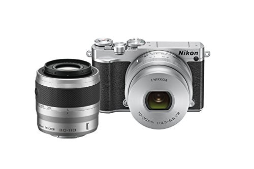 Nikon 1 J5 Mirrorless Digital Camera with 10-30mm and 30-110mm Lenses (Silver)