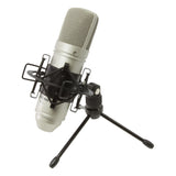 Tascam TM-80 Studio Condenser Microphone with Polsen HPC-A30 Studio Headphones & Pop Filter Bundle