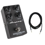 Ampeg Scrambler Bass Overdrive Pedal with C10W 10-Feet Instrument Cable, 6mm Woven Bundle