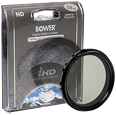 Bower FN58 Variable Neutral Density Filter 58 mm (Black)