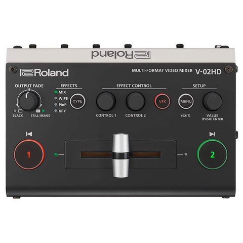 Roland V-02HD Portable Professional Multi Format Video Switcher/Mixer with HDMI Inputs for Live Streaming and Recording