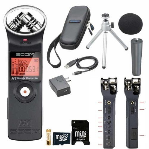 Zoom H1 Package with Accessories and Cable Bundle