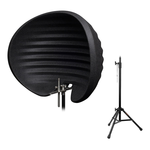 Aston Microphones Halo Reflection Filter (Black) with Reflection Filter Tripod Mic Stand Bundle