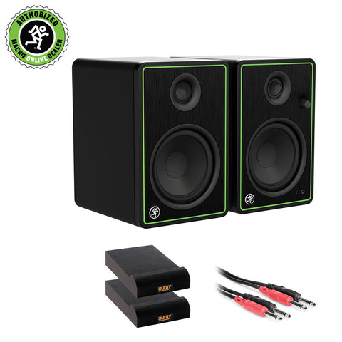 Mackie CR3-XBT Series 3" Creative Reference Bluetooth Studio Monitors (Pair) with 2x Small Isolation Pad & Phone to Phone (1/4") Cables Bundle