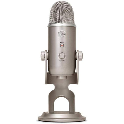 Blue Yeti USB Microphone (Platinum) with AKG K 240 Studio Professional Stereo Headphones & Pop Filter Bundle