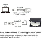 Pioneer BDR-XD08UMB-S Portable USB 3.2 Gen 1 Clamshell Optical Drive (Midnight Black)