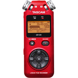 Tascam DR-05 Portable Handheld Digital Audio Recorder (Red) with AKG K 240 Studio Pro Headphones Bundle