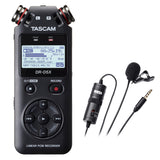 Tascam DR-05X Stereo Handheld Digital Audio Recorder with Boya BY-M1 Omni Directional Lavalier Microphone Bundle