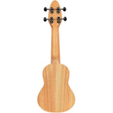 Ortega Guitars 4-String Keiki Series Sopranino Ukulele with Turtle Etching, Right, Natural, (K1-MM)