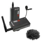 Azden PRO-XR Digital Camera-Mount Wireless Omni Lavalier Mic Bundle with Fuzzy Windbuster