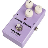 NUX Analog Chorus Guitar Effect Pedal Bundle with Kopul 10' Instrument Cable, Strukture S6P48 6" Patch Cable Right Angle, and Fender 12-Pack Picks