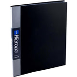 Itoya Art ProFolio IA-12-11 11 x 14" Black 48-Page Original Portfolio Binder with Plastic Sleeves - 24 Two-Sided Pages (3-Pack)