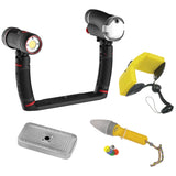 SeaLife SL690 Pro Duo 3000F Underwater Light & Flash Set with Floating Wrist Strap, Nano Spotter & Silica Gel Metal Case Bundle