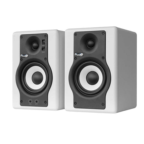 Fluid Audio F4 (Pair) - 4" Active Studio Reference Monitors, White