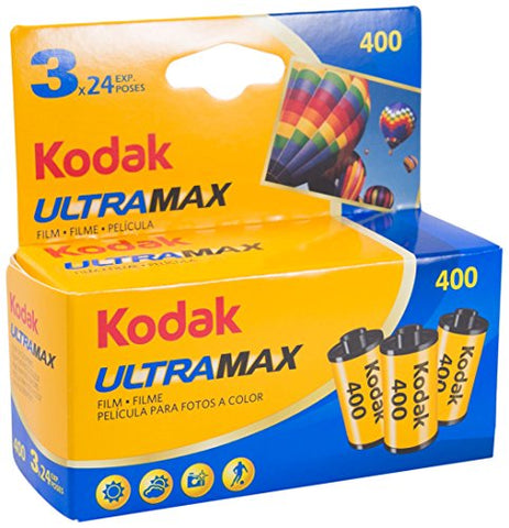 Kodak GC/UltraMax 400 Color Negative Film (35mm Roll Film, 24 Exposures, 3-Pack)
