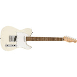 Squier by Fender Affinity Series Telecaster, Indian Laurel fingerboard (Olympic White) Bundle with Fender 10ft Cable (Straight/Straight), Guitar 12-Pack Picks, and 2" Guitar Straps