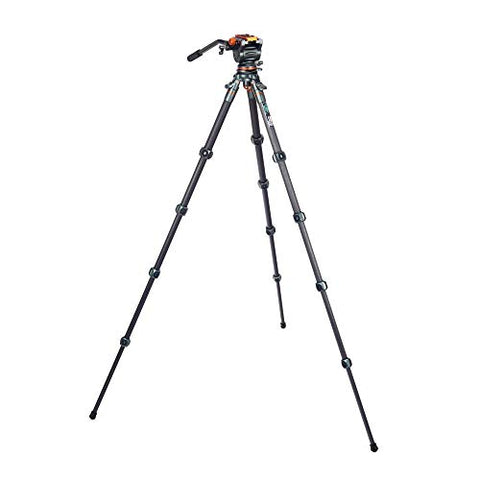 3 Legged Thing Jay Carbon Fiber Tripod with Quick Leveling Base and AirHed Cine-A Fluid Head System