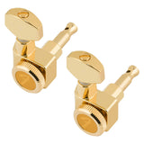 Fender Deluxe Locking Staggered Guitar Tuners, Gold (Pair)