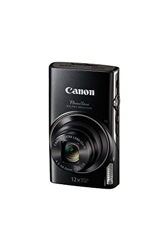 Canon PowerShot ELPH 360 HS with 12x Optical Zoom and Built-In Wi-Fi(Black)