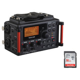 Tascam DR-60DMKII 4-Channel Portable Audio Recorder with 16GB Memory Card Bundle